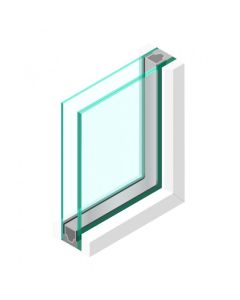 Dubbel glas 33.1 matte folie - sp - 5mm