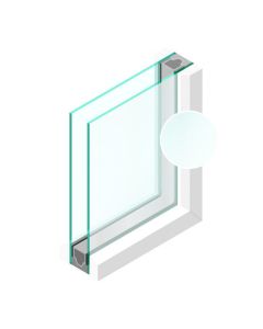 Dubbel glas Figuur Etsglas/Satijnglas 4mm - sp - 4mm