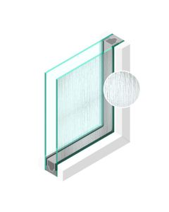 Dubbel glas Figuur Silvit blank 4mm - sp - 4mm