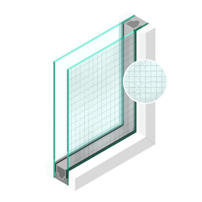 Dubbel glas Figuur Draadglas Engels 6/7mm - sp - 4mm