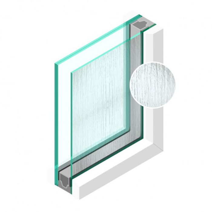 Dubbel glas Figuur Silvit blank 4mm - sp - 33.1